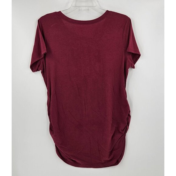 Set of 3 Motherhood Maternity T-Shirts Sz L Sretch Gray Blue Maroon Cap Sleeves - Picture 8 of 10